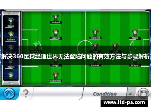 解决360足球经理世界无法登陆问题的有效方法与步骤解析